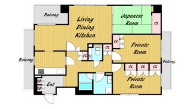 ロイヤルフェルティ東灘住吉の物件間取画像